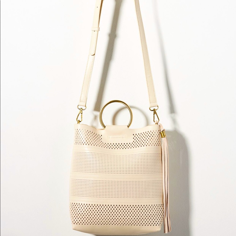 NWT Anthropologie Cream Crossbody Bag